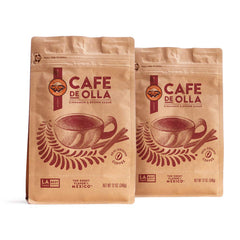 La Monarca Café de Olla ground coffee pack front with cinnamon aroma for cozy mornings.