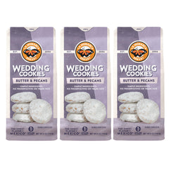 La Monarca Mexican wedding cookies 3-pack on display, ideal for celebrations and gifting
