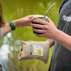 La Obereña hand harvest Yerba Mate on display.