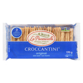 La Panzanella Croccantini Original Mini pack shot, premium crackers for gourmet snacking.