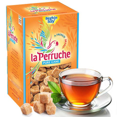 La Perruche brown sugar cubes dissolving in tea for richer flavor
