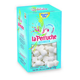 La Perruche white sugar cubes 750g pack on counter for elegant tea service.