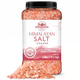 LA SALT CO Kashmir pink salt 5lb bulk jar for gourmet cooking and easy grinding.