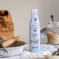 La Tourangelle baking spray in a bright kitchen ready for baking and roasting.