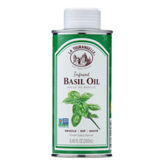 La Tourangelle Basil Oil bottle showcasing fresh basil aroma ideal for dressings.