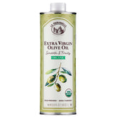 La Tourangelle EVOO bottle pouring, showcasing smooth, fruity flavor for cooking.