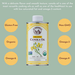 La Tourangelle Organic Canola Oil dressing bowl with a light vinaigrette.