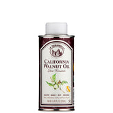 La Tourangelle roasted walnut oil bottle on counter adds nutty depth to meals.