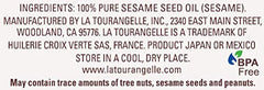 La Tourangelle Toasted Sesame Oil drizzle over salad, enhances dressings with nutty depth.