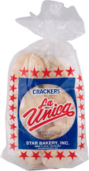 La Unica Regular Crackers Cuban style 12oz packaging, crisp and shareable.