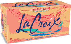 La Croix Grapefruit bottle pour, refreshing zero-calorie hydration moment.