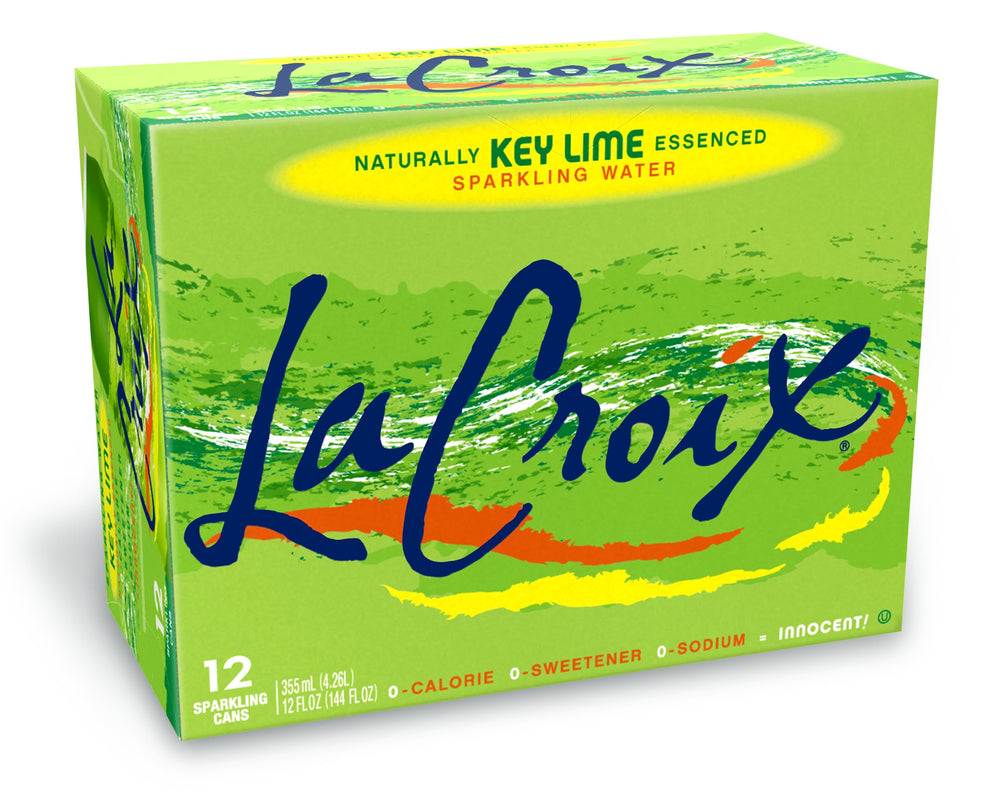 La Croix Key Lime bottle hero shows crisp, calorie-free flavor.