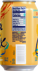La Croix Orange can front view highlighting natural essence flavors and zero calories