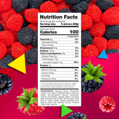 LAETAFOOD Berry Gummy Nonpareil Close-Up highlighting crunch and chewy centers.