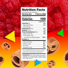 LAETAFOOD Cinnamon Bears 1-3 inch size for easy portioning.