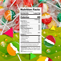 LAETAFOOD Fruit Lollipops assorted flavors close-up showing vibrant variety and freshness