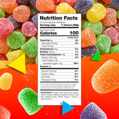 LAETAFOOD Gum Drops orange flavor close-up showcases vibrant color for desserts