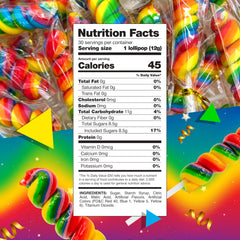 LAETAFOOD Individually wrapped rainbow lollipops ensure mess-free sharing at events.