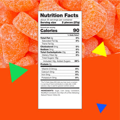 LAETAFOOD orange slices candy in a handful for quick snacking
