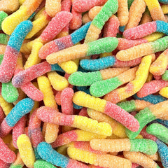 Laetafood Sour Gummy Worms 1 lb bag with bright colors for sharing