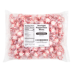 LAETAFOOD Starlight Peppermint Mints bulk bag label highlighting approx 150 pieces for parties
