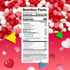 LAETAFOOD Strawberry Hearts Candy red-pink-white pieces brighten gift jars