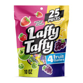 Laffy Taffy assorted mini bars in stand-up bag for convenient sharing.