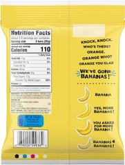 Laffy Taffy Banana Mini Bar wrapper with fruity flavor and humor