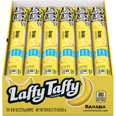 Laffy Taffy Banana Rope Candy Pack 24—shareable snack for gatherings.