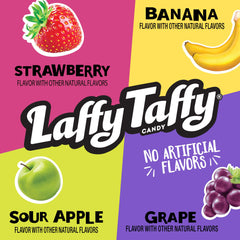 Laffy Taffy Cherry chew wrapper close-up with vibrant color