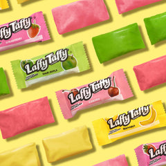 Individually wrapped Laffy Taffy pieces, perfect for gifting or sharing.