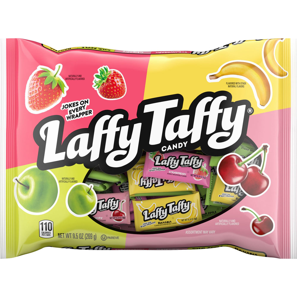 Laffy Taffy Mixed Minis bag front with colorful wrappers, ideal for party favors.