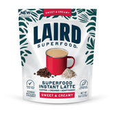 Laird Instafuel bag front showcasing instant latte packaging for quick mornings