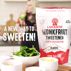 Lakanto Classic Monk Fruit Sweetener browns and caramelizes like sugar when heated