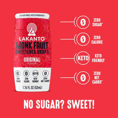 Lakanto drops stirred into tea for smooth, zero-calorie sweetness