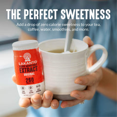 Lakanto Liquid Monkfruit Original packaging front highlighting keto-friendly sweetness.