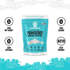 Lakanto monk fruit sweetener used in cookies for flavorful treats with fewer calories.