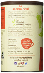 Close-up shows cacao and cinnamon notes in Lake Champlain Chocolates Spicy Aztec Hot Chocolate.