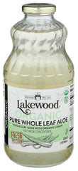 Lakewood Aloe Vera Leaf Juice bottle front view for refreshing beverage ideas