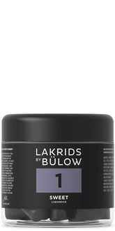 LAKRIDS BY BÜLOW black licorice jar offering premium Nordic snacking at home.