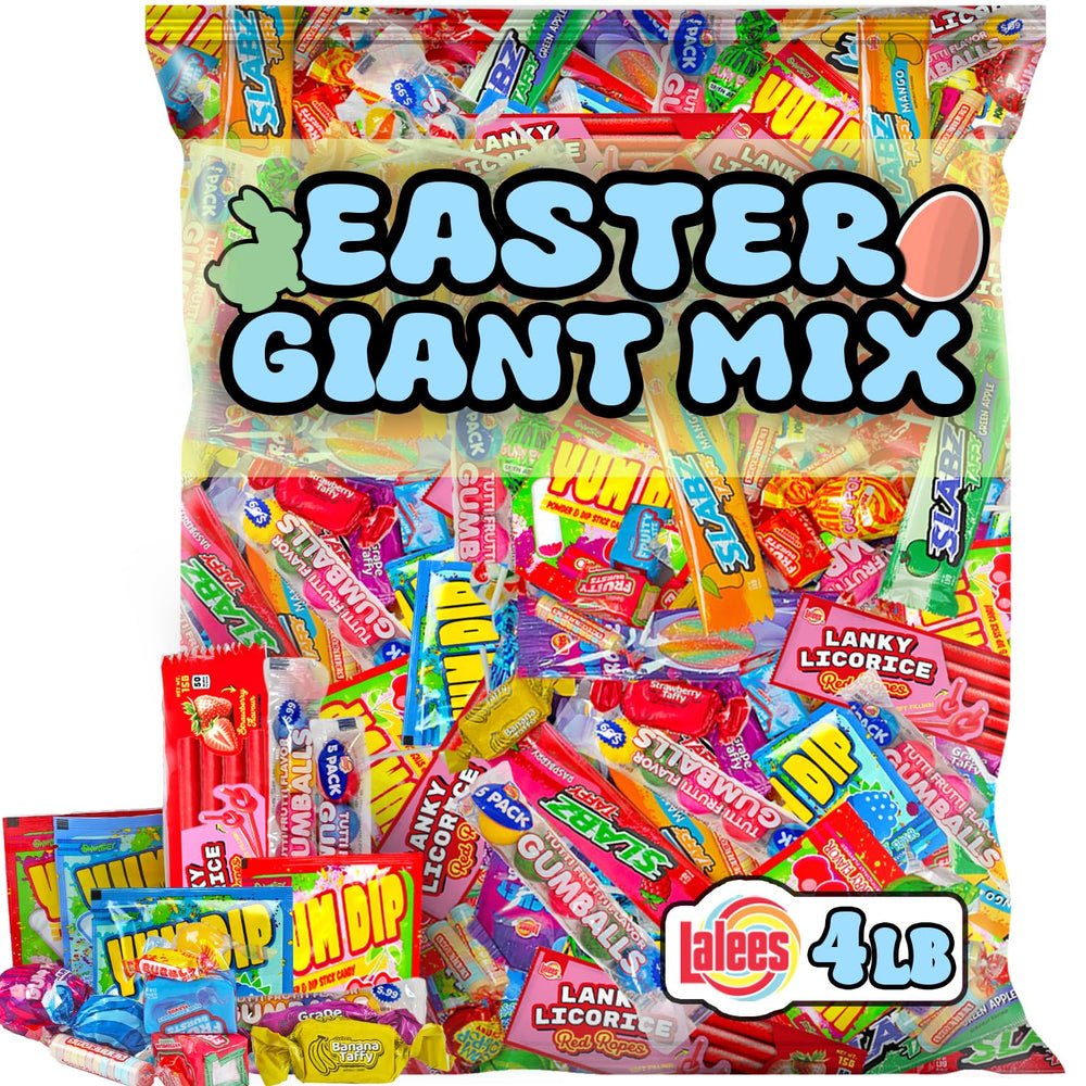 Lalees Easter Pinata Candy variety-wrapped closeup, perfect for party favors and piñata fillings.