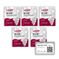 CAPYBARA Lalvin EC-1118 wine yeast 5g sachet pack for home fermentations.