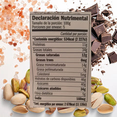 Lamontagne pink Himalayan salt detail on pistachios for balanced flavor.