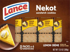 Lance Lemon Nekot Cookie packaging box shown for easy lunchbox packing