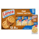 Lance Malt with Peanut Butter crackers in the outer box, ideal for on-the-go snacking.