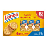 Lance Toasty Peanut Butter Crackers package ready for on-the-go snacking.