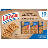 Lance whole grain peanut butter crackers pack for a convenient on the go snack