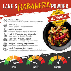 Lane’s Habanero Powder being poured to flavor sizzling sauces.