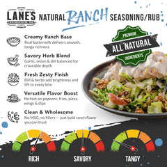 Lane's Ranch Seasoning Powder on wings delivers savory coating.