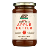 Langer Farms Apple Butter jar front view, smooth spread ready for toast